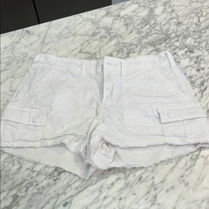 American Eagle Outfitters White Cargo Shorts